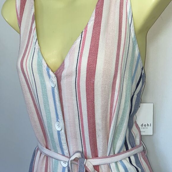 Bella Dahl Romper “ Desert Dahl” Pink White Stripe New With Tags Sz Medi… - Picture 6 of 8
